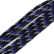 Faldskærmsline. Blå - sort camo. 4 mm